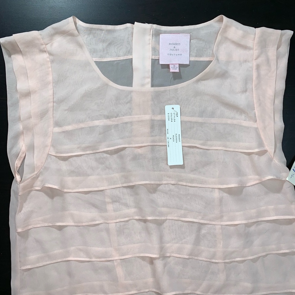 Romeo+Juliet Pink Pleated Blouse Medium